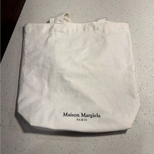 Maison Margiela Tote Bag in White Cotton
